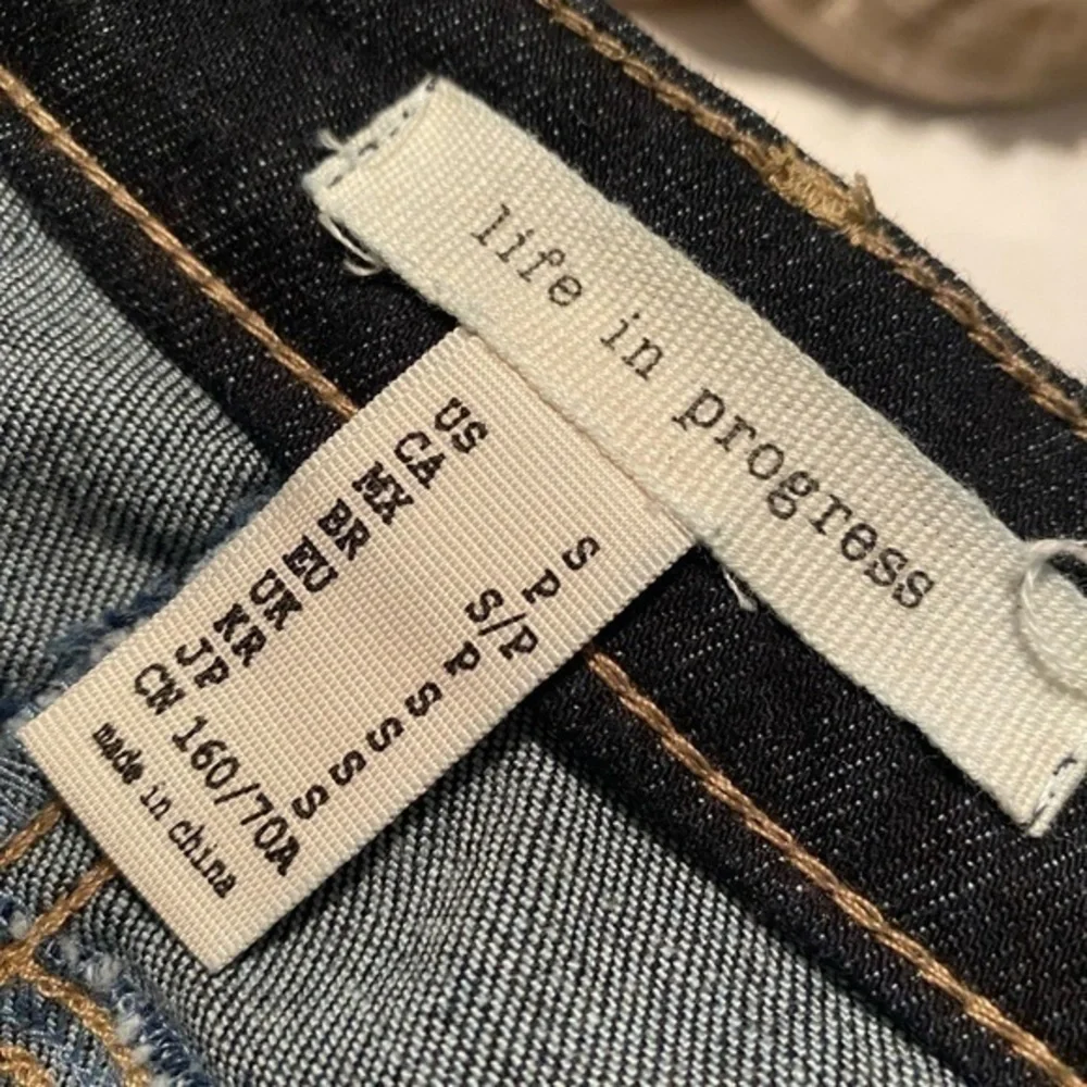 Life in Progress Super Dark Blue Denim Button Up Mini Skirt​